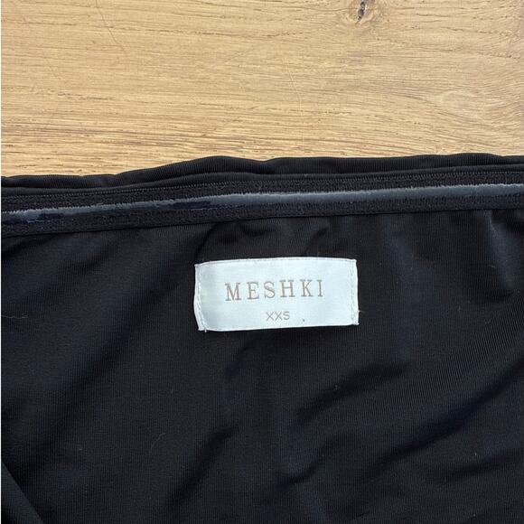 Meshki - Millicent Slinky Long Sleeve Scrunch Back Maxi Dress in Black - Picture 3 of 7